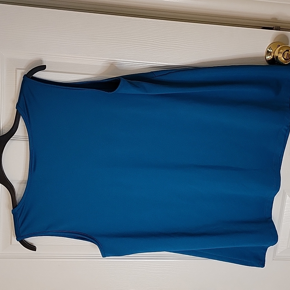 Like New Catherines Rich Teal Blue Sleeveless Tank Top 1X - Picture 3 of 3